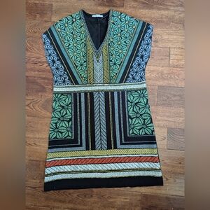 EUC Zara Basic Womens Size S Casual Dress Geometric Print